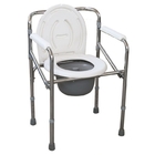 Stainless Steel Blow Moulding Products Elderly Toilet Chair With Plastic Armrests