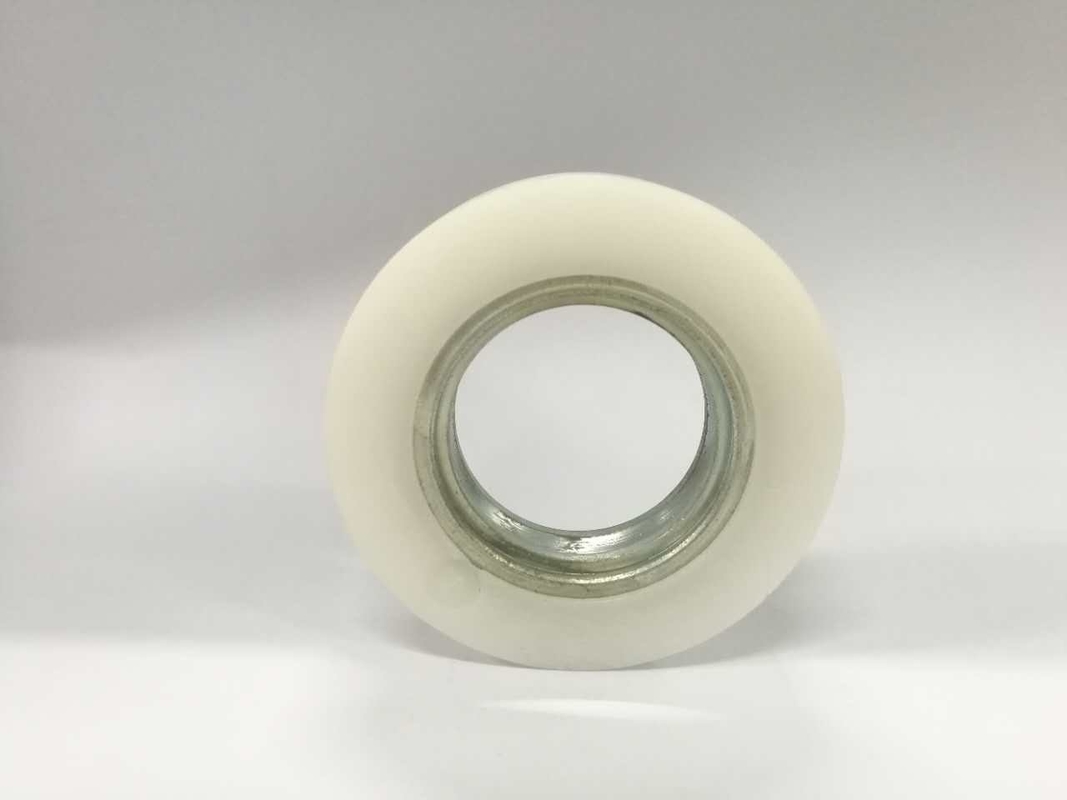 White PU Coated Rollers With Metall Overmold Injection Molding Belt Bully POM Aluminium